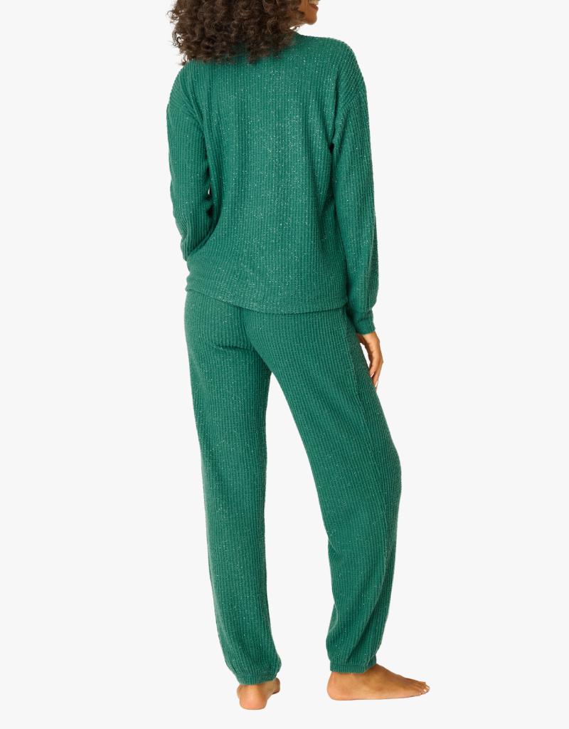 P.J. Salvage Fireside Sparkle PJ Set in Dark Forest