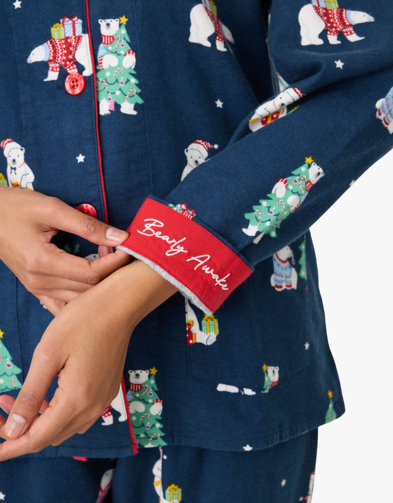 P.J. Salvage Flannels PJ Set in Navy