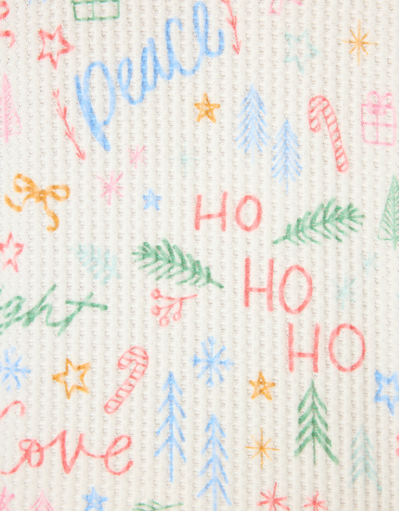 P.J. Salvage Ski Jammie Classics PJ Set in Ivory