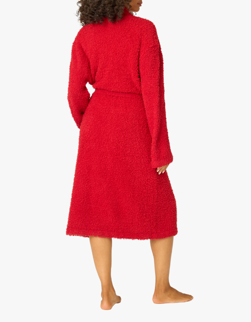 P.J. Salvage Bundle Up Boucle Robe in Samba Red