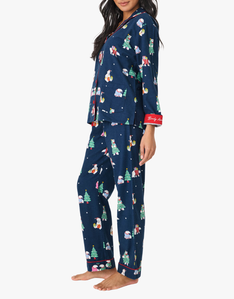 P.J. Salvage Flannels PJ Set in Navy