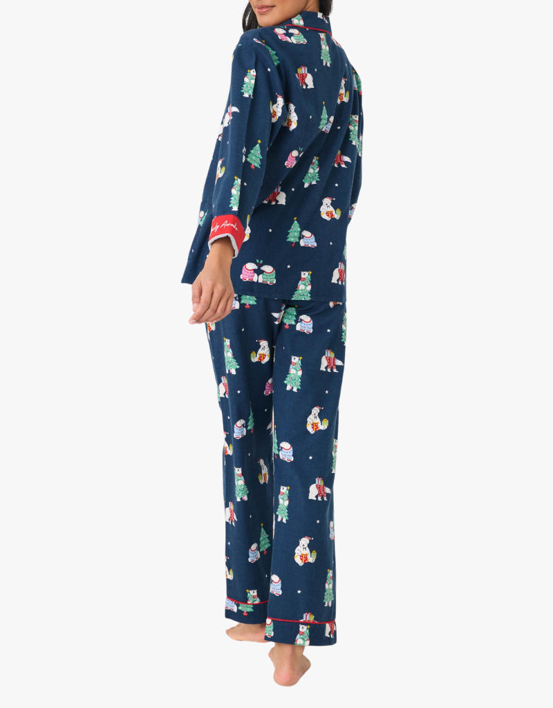 P.J. Salvage Flannels PJ Set in Navy