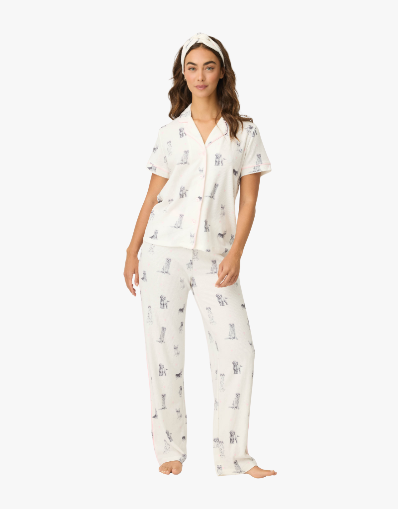 P.J. Salvage PJ Set My Dog Is My Valentine in Ivory