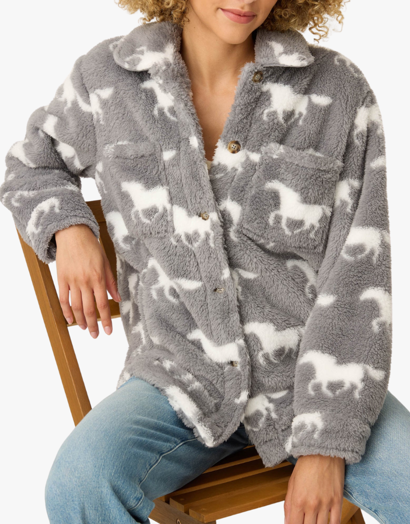 PJ Salvage Lets Get Cozy Jacket in Gray