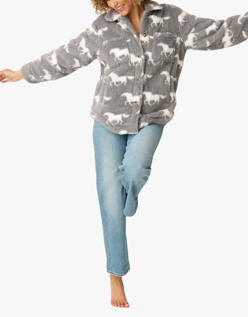 PJ Salvage Lets Get Cozy Jacket in Gray