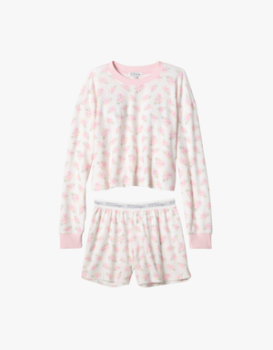 P.J. Salvage PJ Set Boyfriend Boxer Short in Ivory