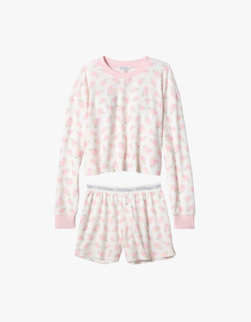 P.J. Salvage PJ Set Boyfriend Boxer Short in Ivory