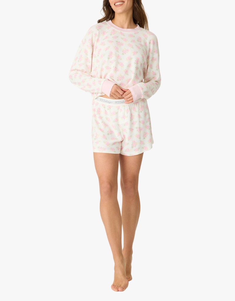 P.J. Salvage PJ Set Boyfriend Boxer Short in Ivory