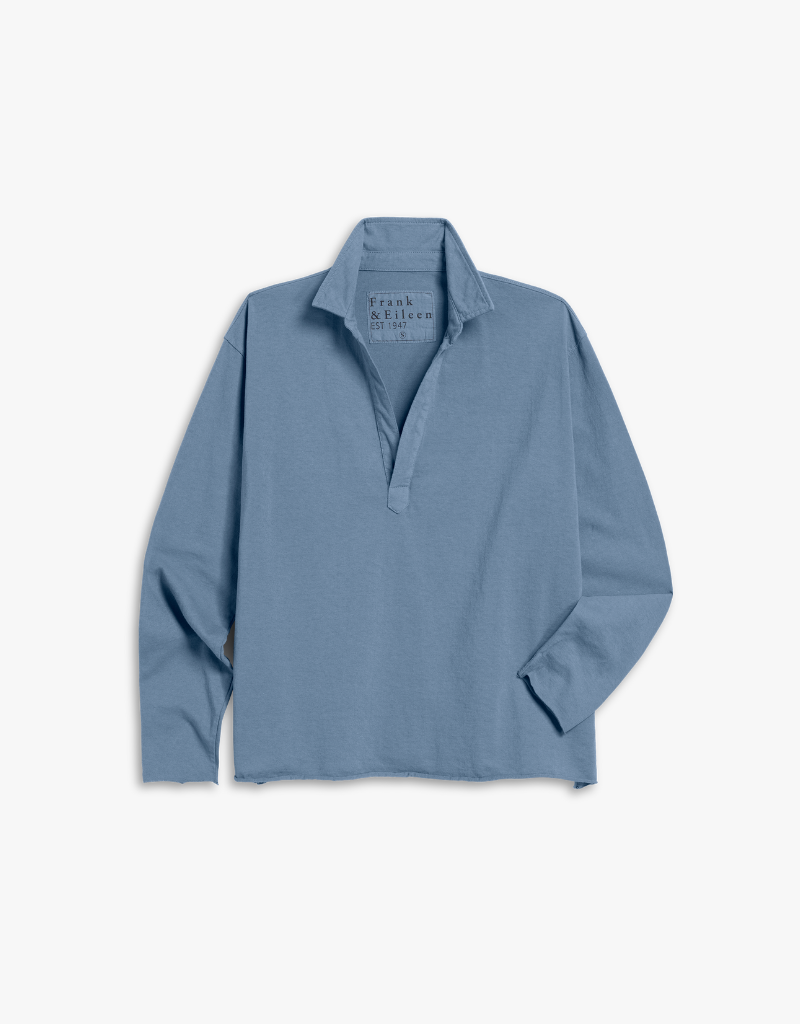 Frank & Eileen Patrick Popover Henley in Slate (Heritage Jersey)