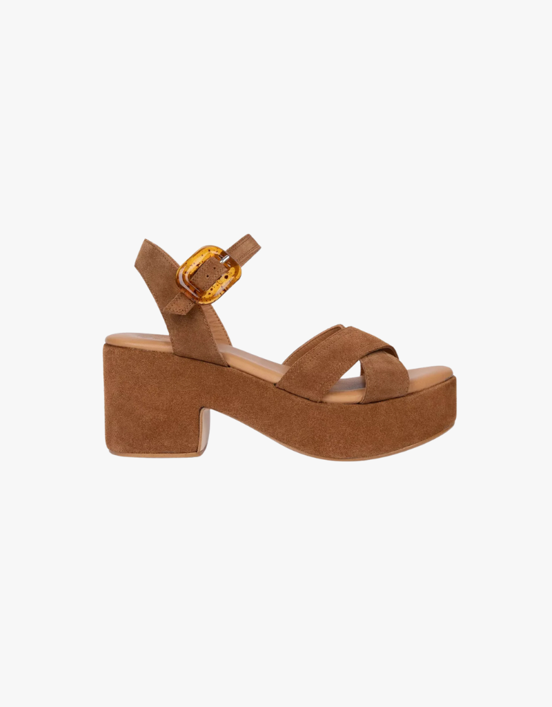 Penelope Chilvers Bella Suede Sandals in Peat