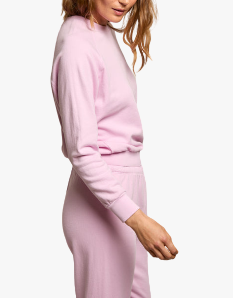 Perfect White Tee Alexi French Terry Sweatshirt in Sugar Pink