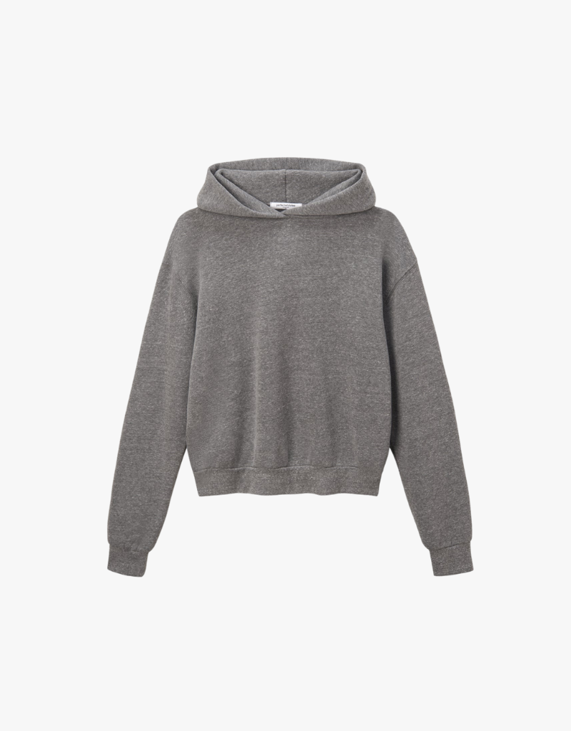 Perfect White Tee Heart Hoodie Fleece Pullover Hoodie in Dark Heather Grey