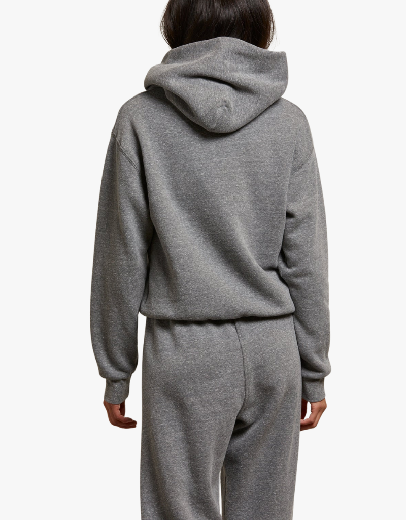 Perfect White Tee Heart Hoodie Fleece Pullover Hoodie in Dark Heather Grey