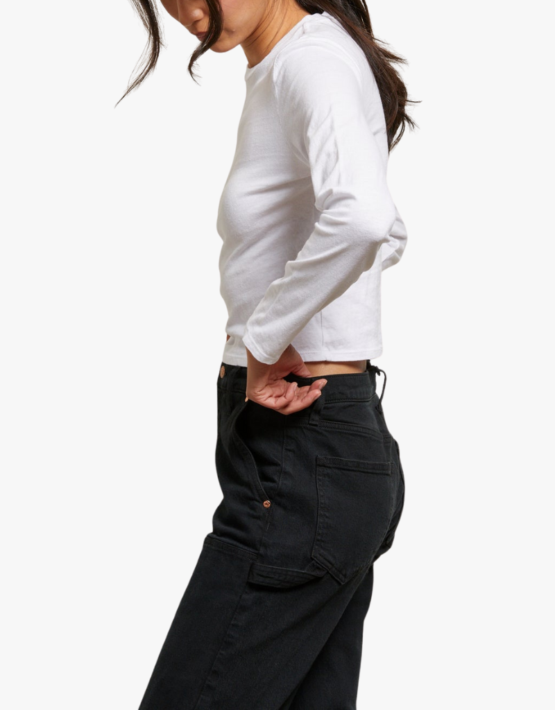 Perfect White Tee Jamie Recycled Cotton Long Sleeve in White