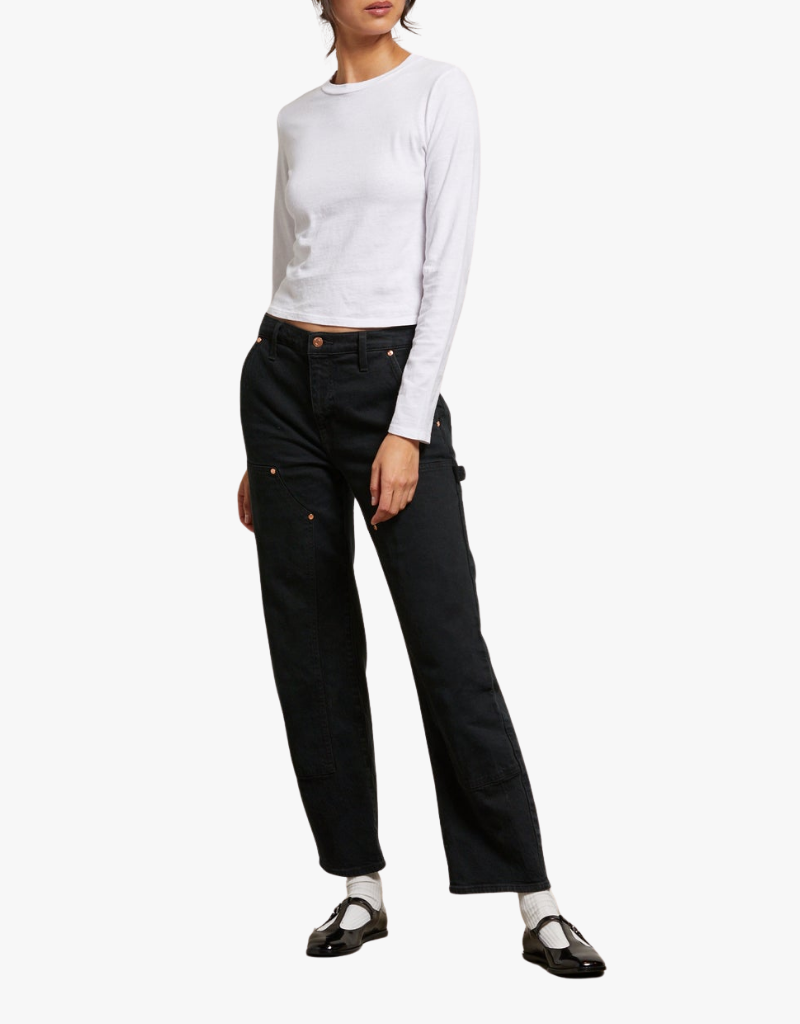 Perfect White Tee Jamie Recycled Cotton Long Sleeve in White