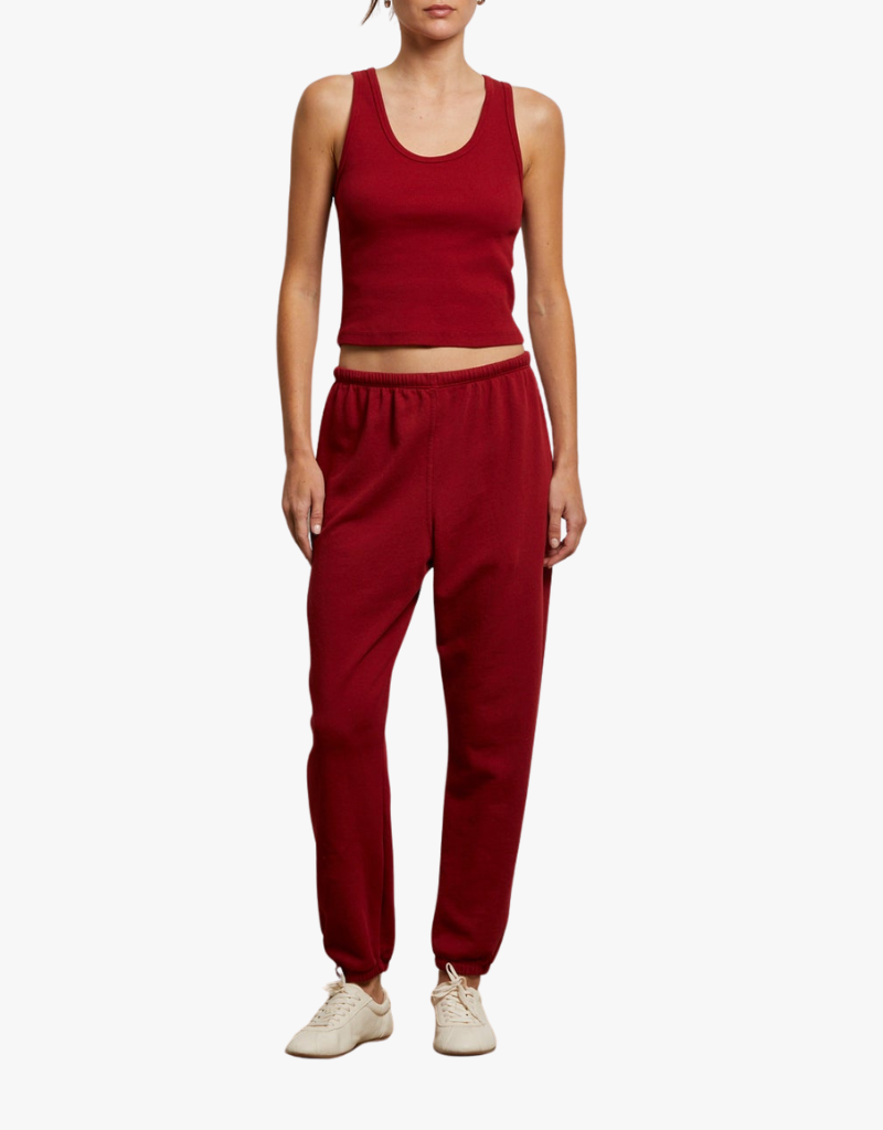 Perfect White Tee Johnny French Terry Easy Sweatpant in Maple