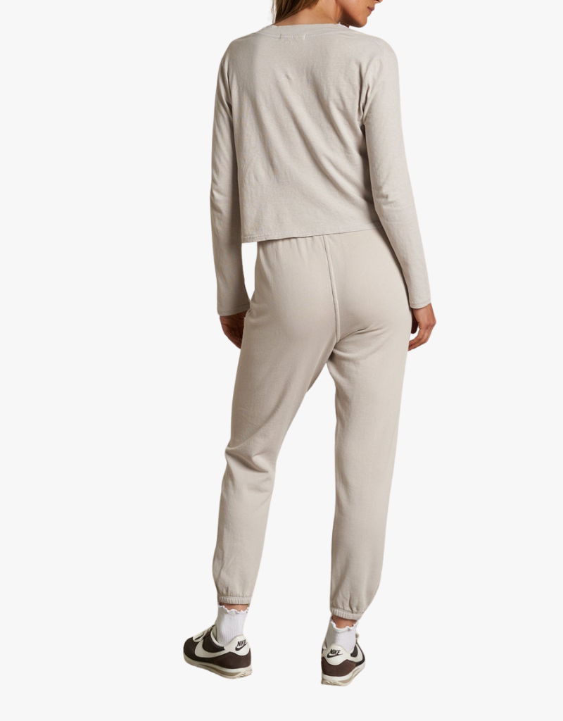 Perfect White Tee Johnny French Terry Easy Sweatpant in Silver
