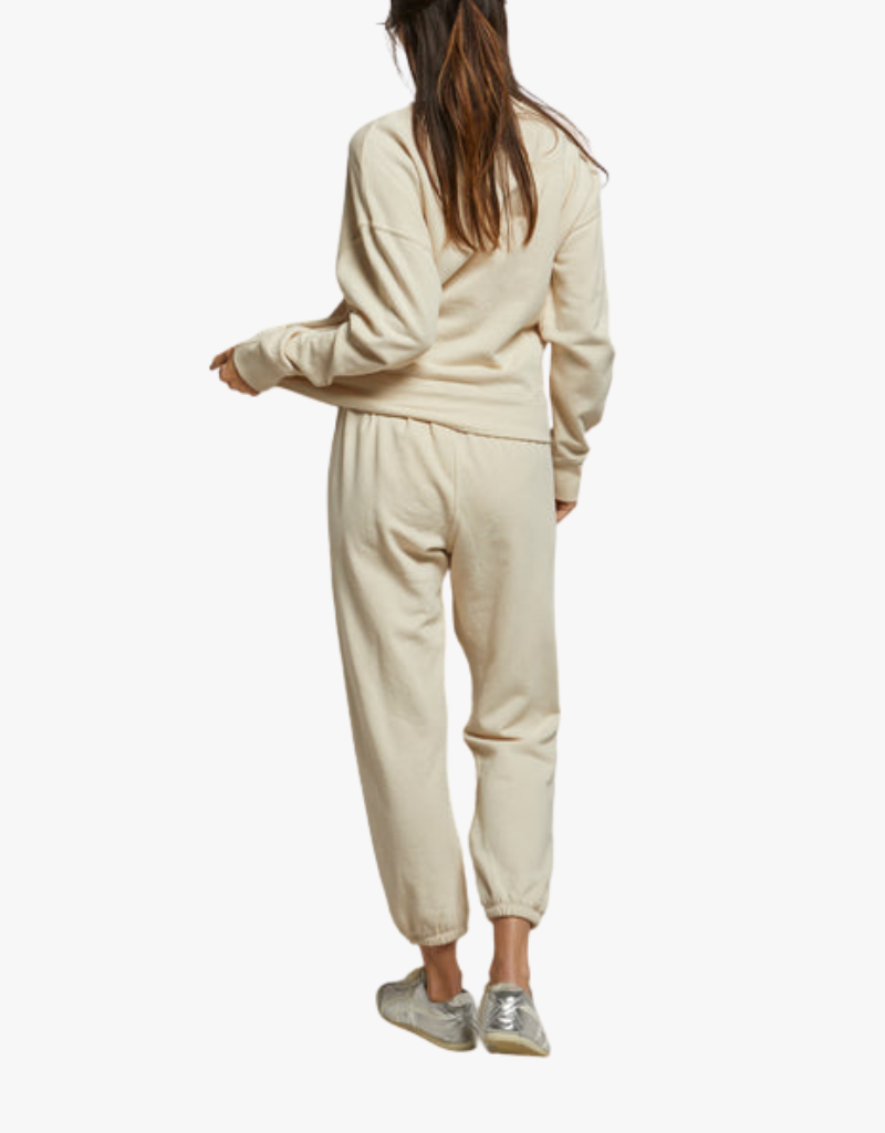 Perfect White Tee Johnny French Terry Easy Sweatpant in Sugar