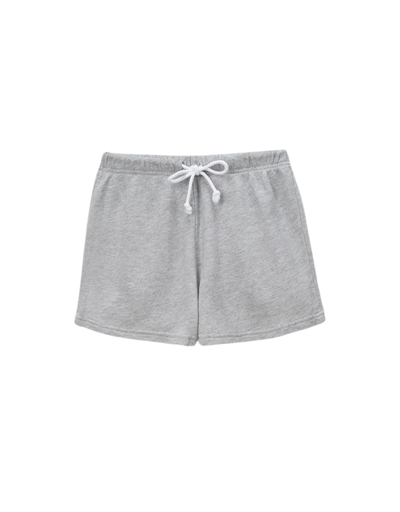 Perfect White Tee Layla French Terry Sweat Shorts in Heather Grey