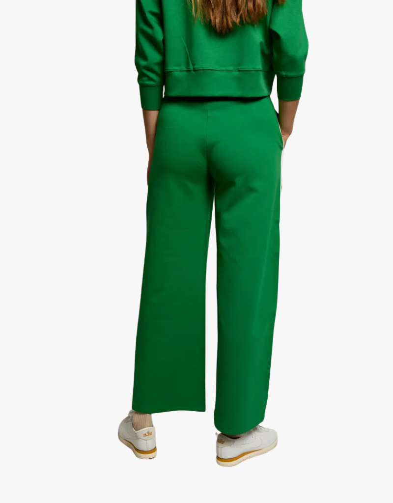 Perfect White Tee Mikos Travel Wide Leg Pants in Grass