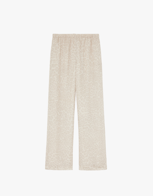 Anine Bing Roslyn Pant in Washed White Leopard