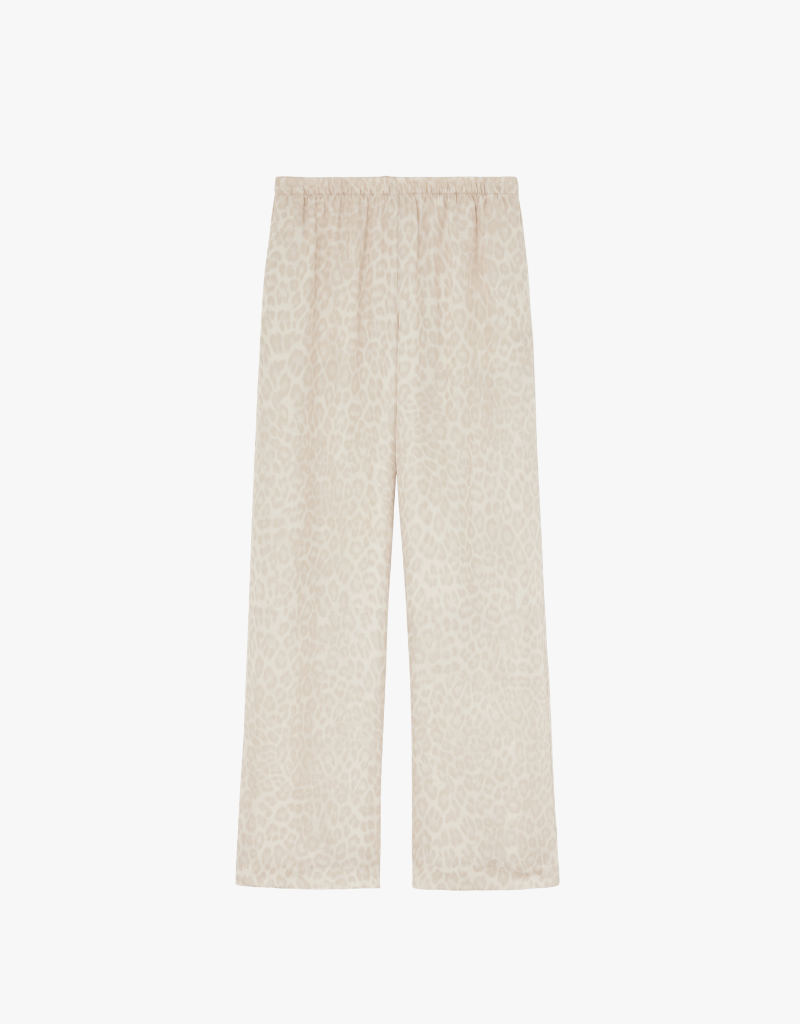 Anine Bing Roslyn Pant in Washed White Leopard