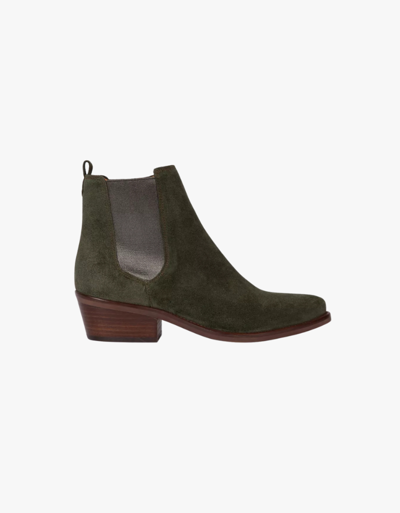 Penelope Chilvers Rove Suede Boot in Khaki & Pewter