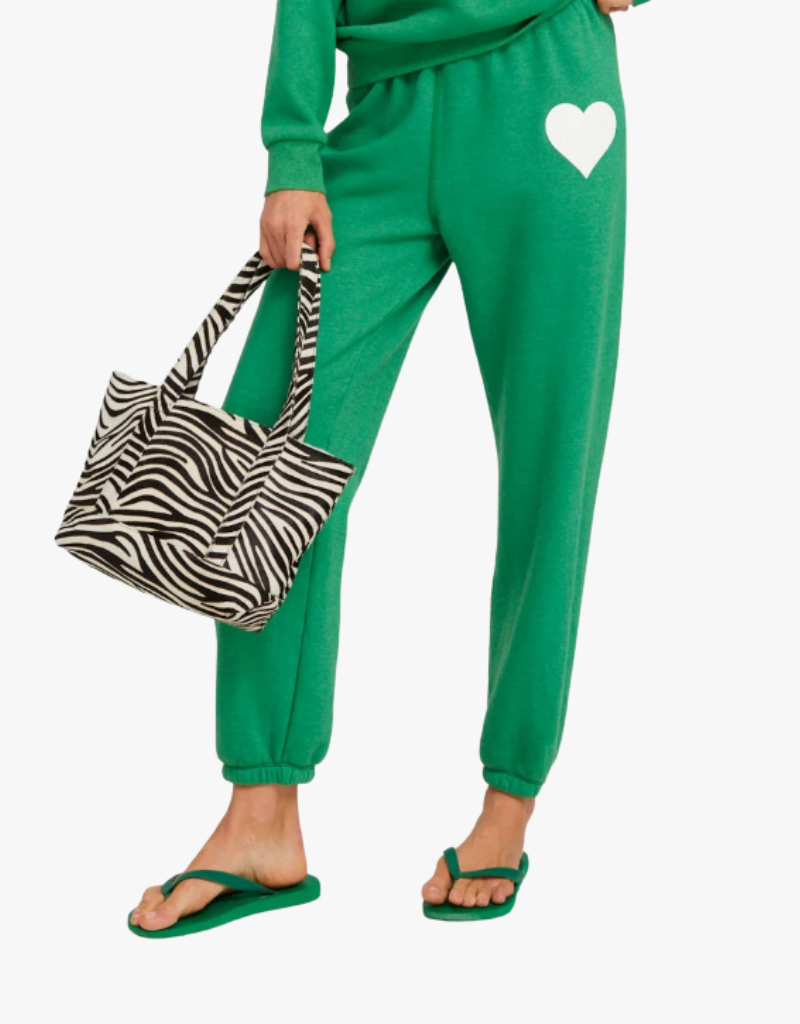 SPRWMN Heart Sweatpants in Kelly Green