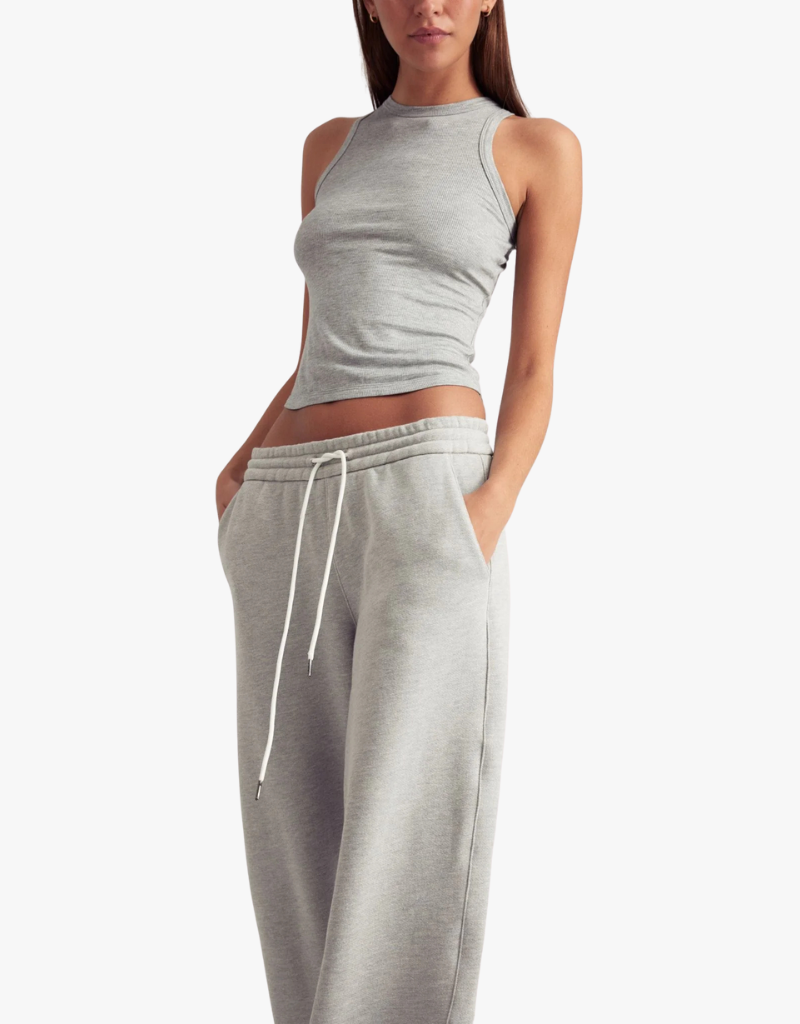 SPRWMN Rib Racer Front Tank in Heather Grey