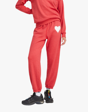 SPRWMN Heart Sweatpants in Red