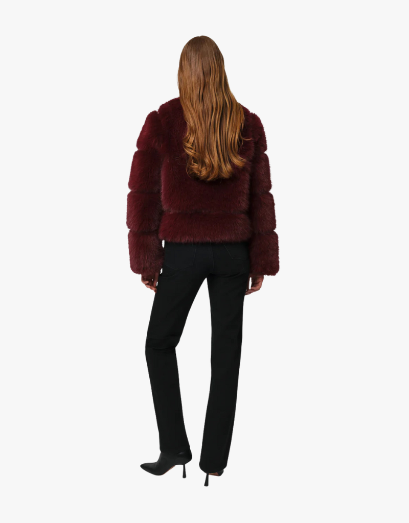 Apparis Sai Sable Coat in Merlot