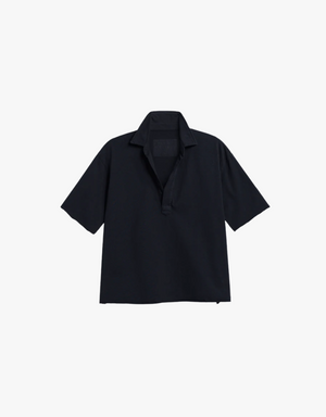 Frank & Eileen Patty Popover Short Sleeve Henley in British Royal Navy (Heritage Jersey)