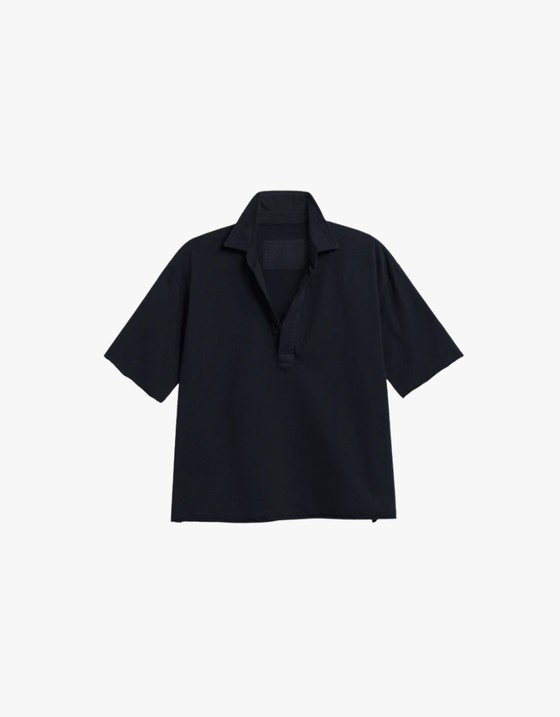 Frank & Eileen Patty Popover Short Sleeve Henley in British Royal Navy (Heritage Jersey)