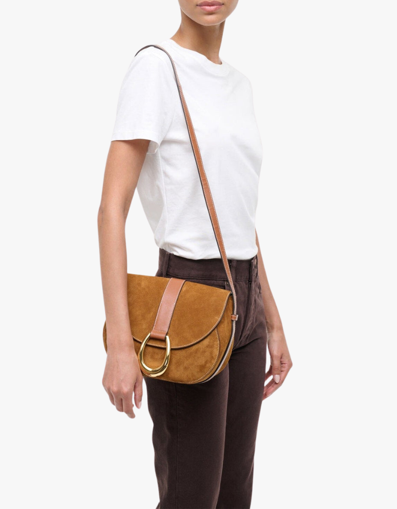 Staud Bella Saddle Bag in Tan