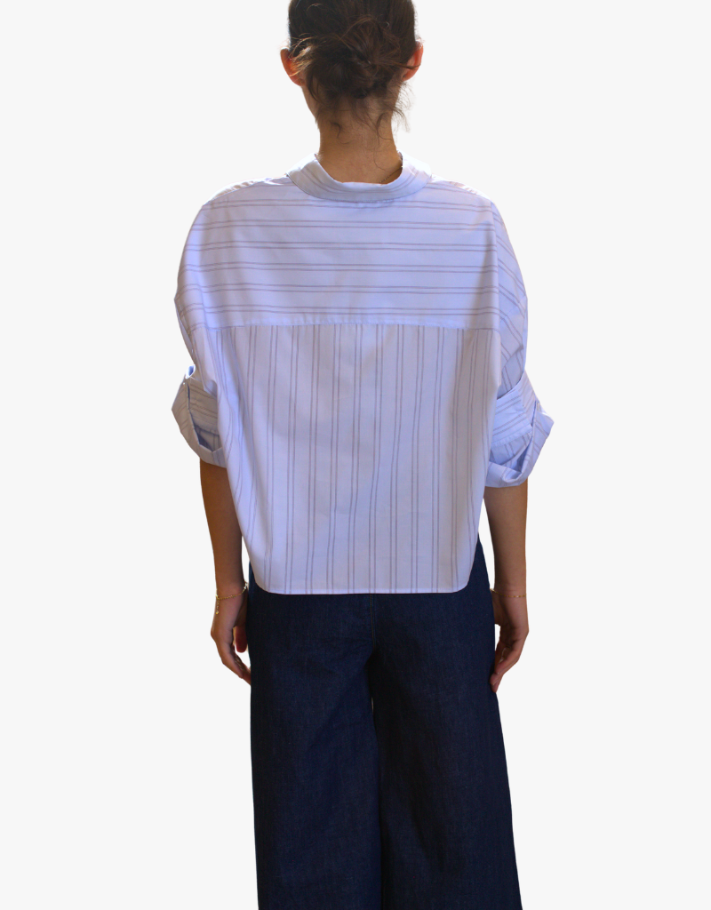 TWP Next Ex Shirt in Blue & Midnight