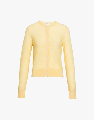 Tanya Taylor Lisa Knit Cardigan in Lemon Meringue