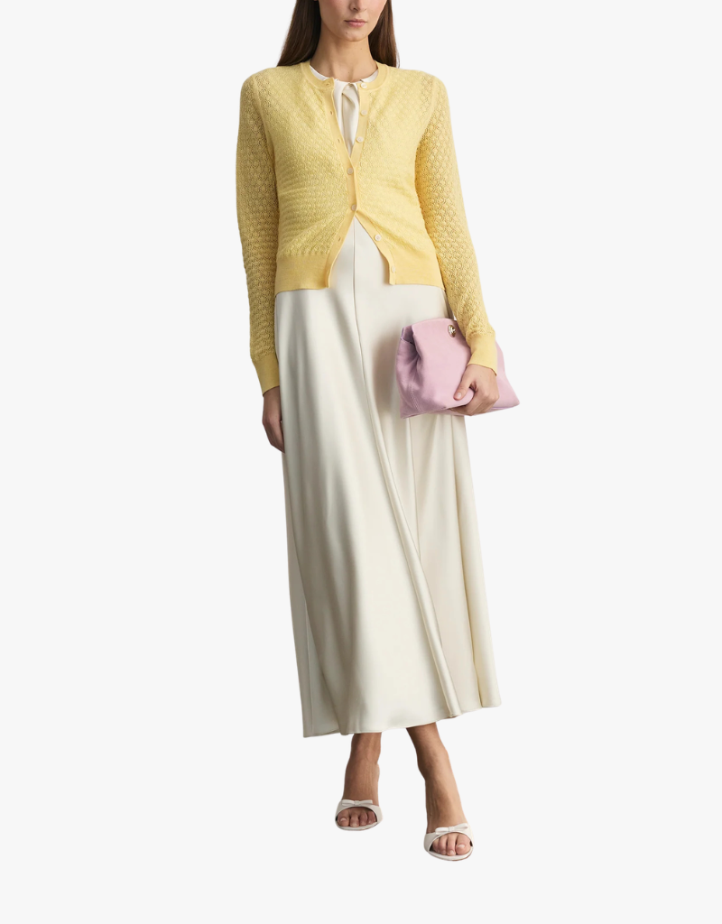 Tanya Taylor Lisa Knit Cardigan in Lemon Meringue