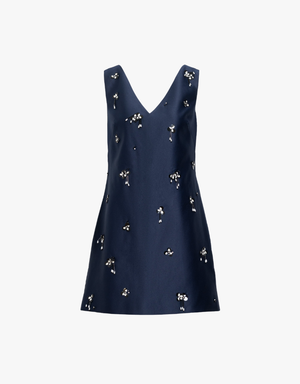 Tanya Taylor Halston Dress in Midnight