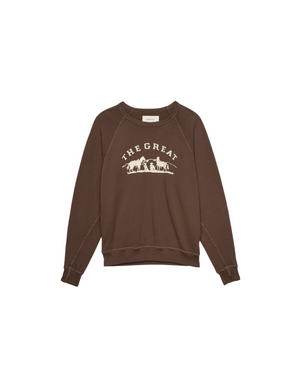 The Great The College Sweatshirt with Gaucho Graphic in Hickory