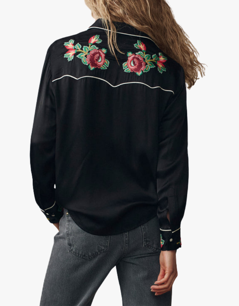The Great The Heirloom Rose Western Shirt in Black