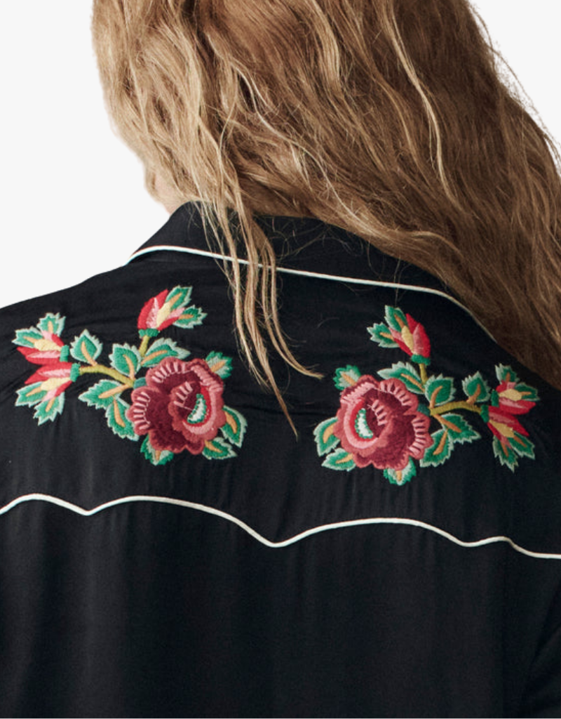 The Great The Heirloom Rose Western Shirt in Black