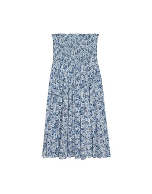 The Great The Knoll Skirt in Light Sky Pressed Floral