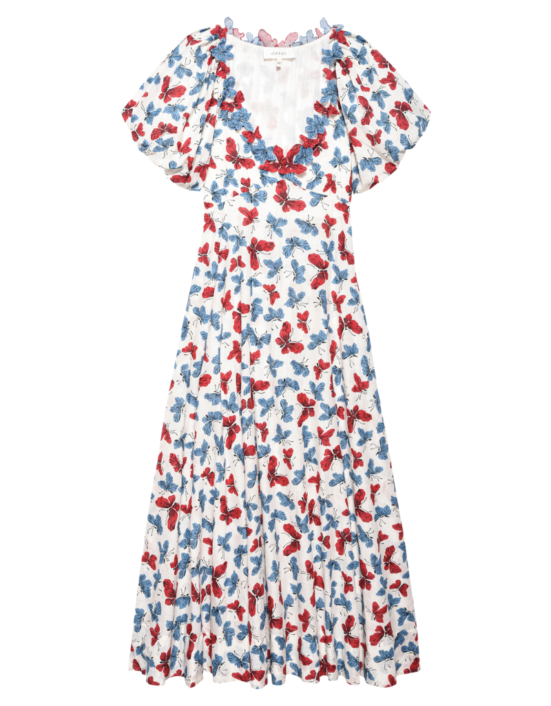 The Great The Opal Dress in Butterfly Floral