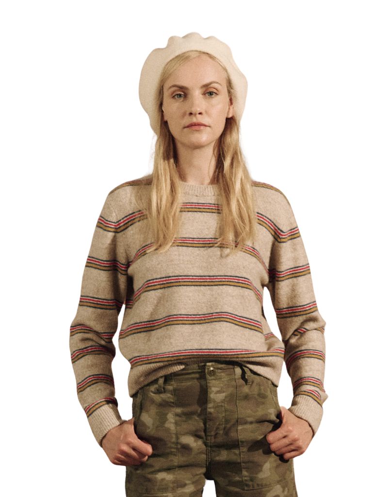The Great The Shrunken Pullover in Waterfront Stripe