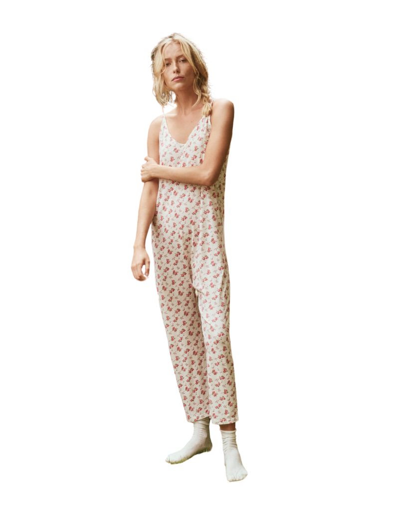 The Great The Sleeper Jumpsuit in Teatime Rose