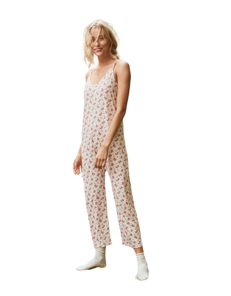 The Great The Sleeper Jumpsuit in Teatime Rose