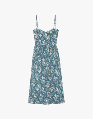 The Great The Verse Dress in Indigo Bandana