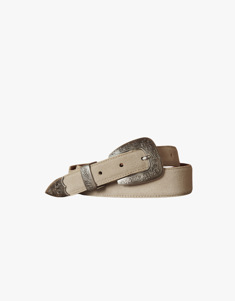 The Great The Western Narrow Belt in Cream & Silver