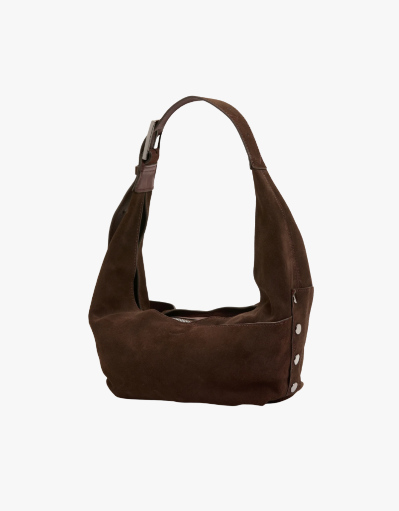 Hammitt Tom Zip Medium in Belted Suede & Gunmetal