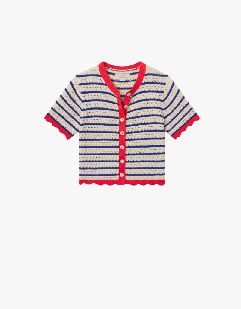 Trovata Aurora S/S Cardigan in Antique White